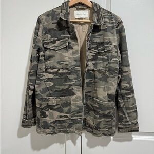 Mustard Seed Military Field Jacket Green Brown